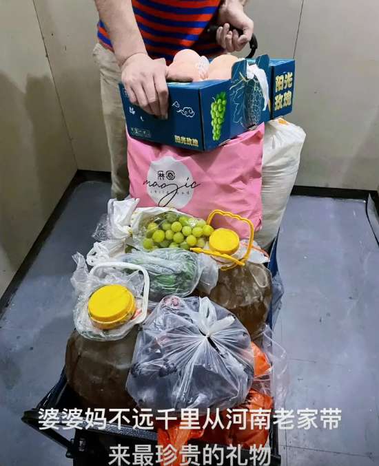 婆婆跨越800公里带500斤食物，到上海看望儿子儿媳：能带的都带了