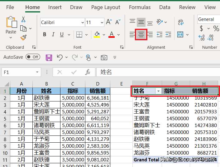 高频需求：将 Excel 数据透视表复制为样式一模一样的区域，安排了