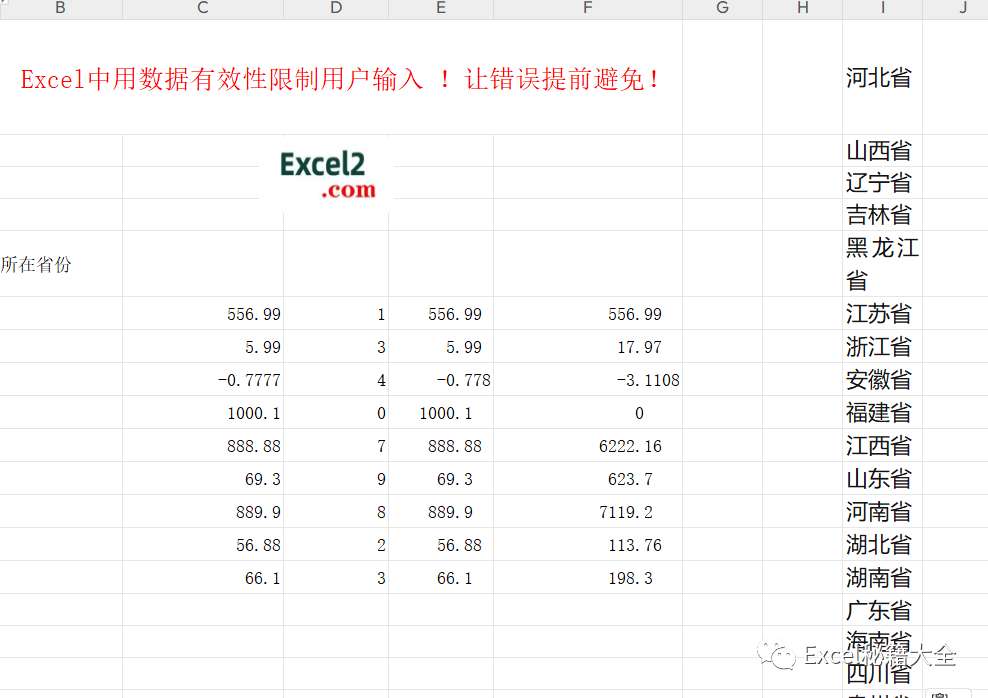 excel限制输入内容怎么设置（Excel中用数据有效性限制用户输入设置方法）