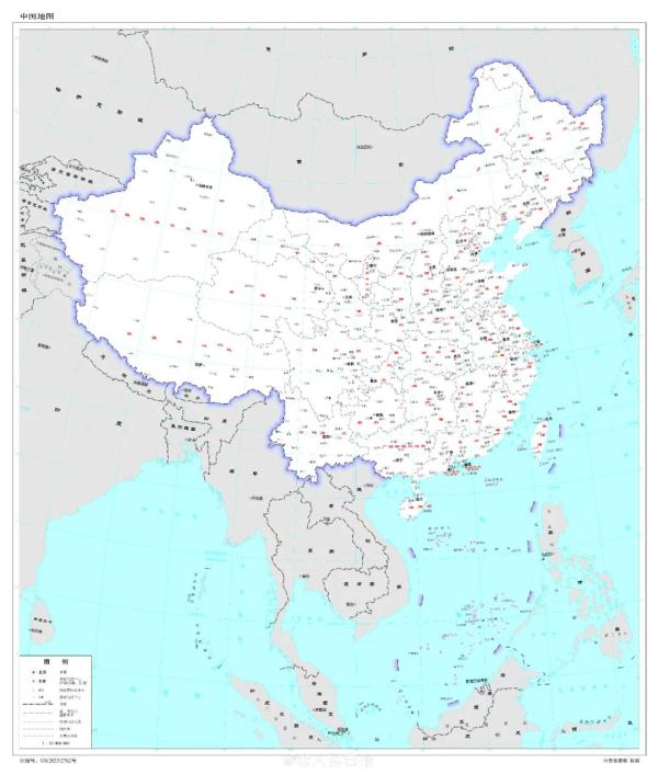 最新版中国地图揭示大国地理全新面貌