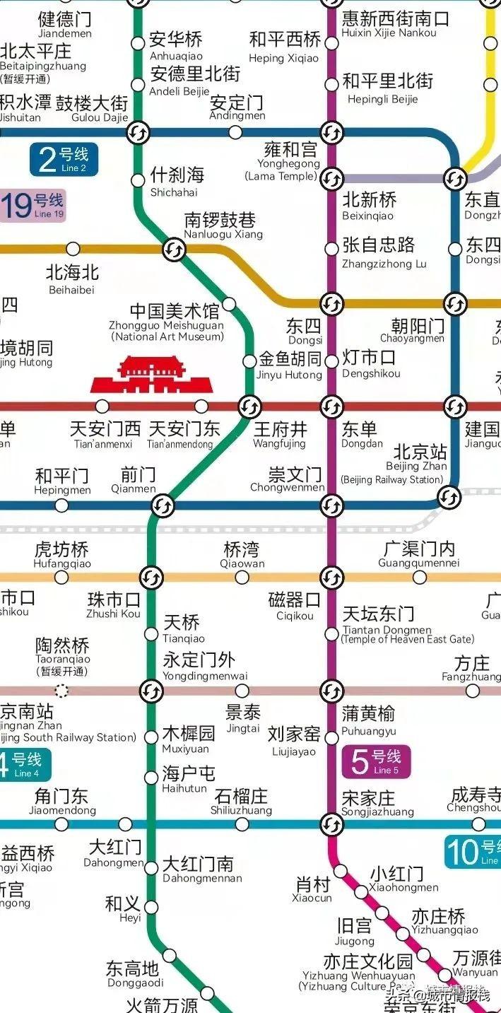 北京最新地铁线路图